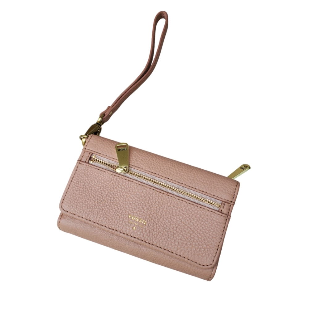 FOSSIL leather wristlet